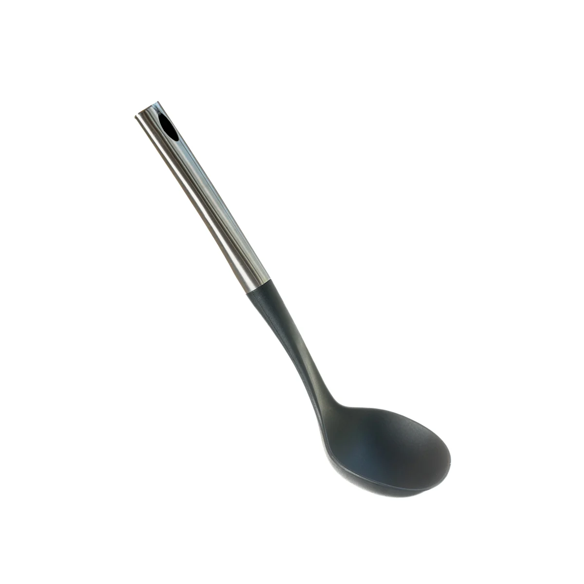 Polonic silicon cu mâner din inox, 33 x 9.5 cm
