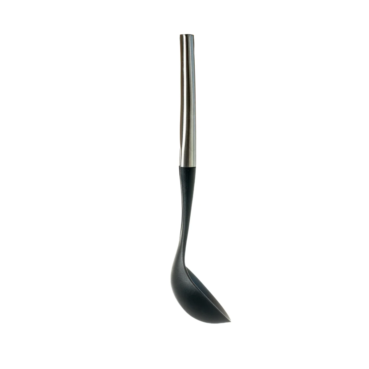 Polonic silicon cu mâner din inox, 33 x 9.5 cm