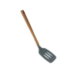 Spatulă silicon cu mâner din lemn, 33.5 x 8 cm