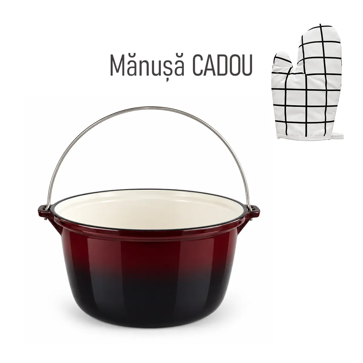 Ceaun fontă emailată Schmitter 26 cm, 5L 02 Ceaun fontă emailată Schmitter 26 cm 5L